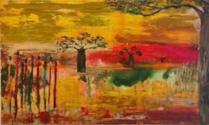 Tramonto africano opera di Ruz Pittrice Contemporanea